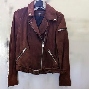 7 For All Mankind Suede Biker jacket